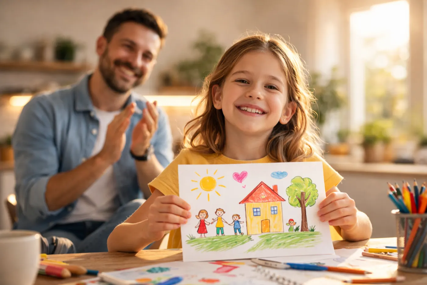 Parent and child celebrating progress in GritSprout in a relationship built on trust